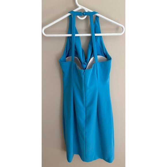 W by Worth Y2K Halter Mini Dress in Electric Blue Size 0 - Picture 4 of 13